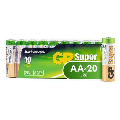 Батарейка GP Super Alkaline АА (15A-2CRVS20) 20 шт в ДНС