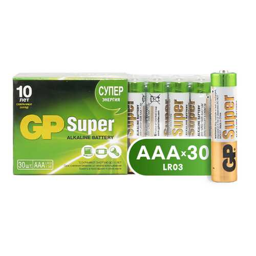 Батарейка GP Super Alkaline ААА (24A-2CRVS30) 30 шт в ДНС