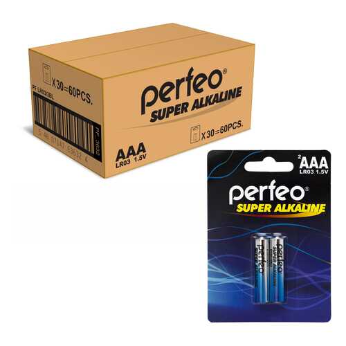 Батарейка Perfeo LR03/2BL Super Alkaline 60 шт в ДНС