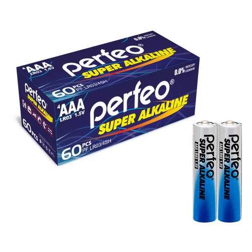 Батарейка Perfeo LR03/2SH Super Alkaline 60 шт в ДНС