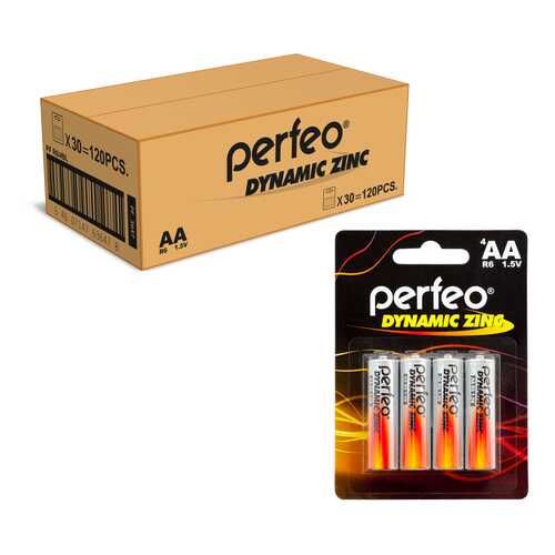 Батарейка Perfeo R6/4BL Dynamic Zinc 120 шт в ДНС