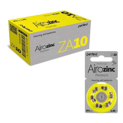 Батарейка Perfeo ZA10/6BL Airozinc Premium 60 шт в ДНС