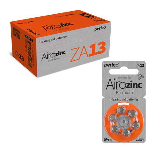 Батарейка Perfeo ZA13/6BL Airozinc Premium 60 шт в ДНС