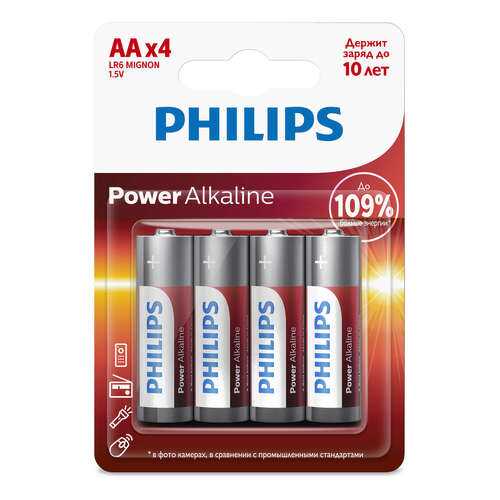 Батарейка Philips LR6P4B/51 Power 4 шт в ДНС