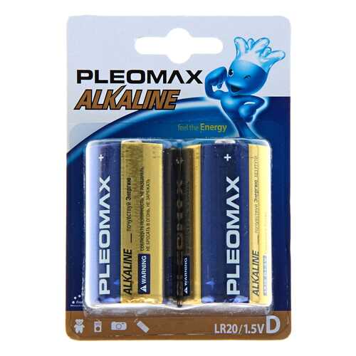 Батарейка Samsung Pleomax LR20-2BL щелочная 2 шт в ДНС
