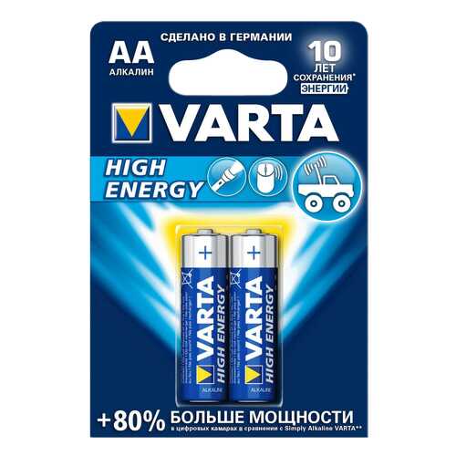 Батарейка Varta High Energy LR6-2BL 2 шт в ДНС