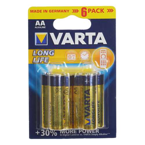 Батарейка VARTA LONGLIFE 4106 6 шт в ДНС