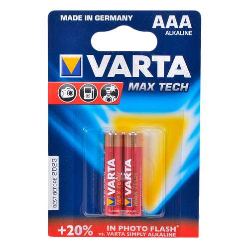 Батарейка Varta MAX Tech LR03-4BL 2 шт в ДНС