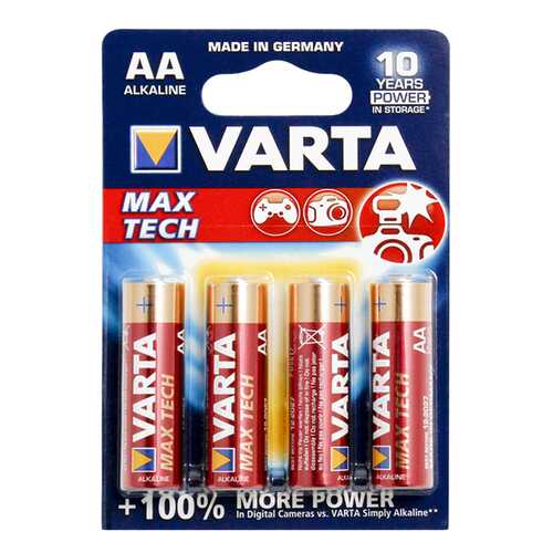 Батарейка Varta MAX Tech LR6-4BL 4 шт в ДНС