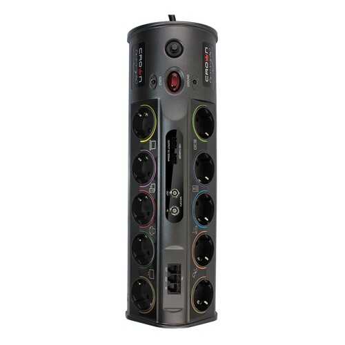 Сетевой фильтр Crown Crown CMPS-10, 10 розеток, 1,8 м, Black в ДНС