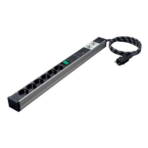 Сетевой фильтр In-Akustik AC-2502-SF8, 6 розеток, 1,5 м, Silver/Black в ДНС