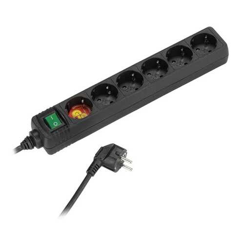Сетевой фильтр Vivanco EBLS 6S, 6 розеток, 1,4 м, Black в ДНС