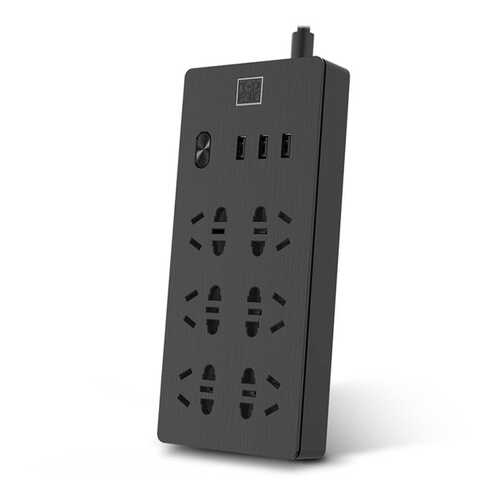 Сетевой фильтр Xiaomi Aigo Power Strip, 6 розеток, 1,8 м, Black в ДНС