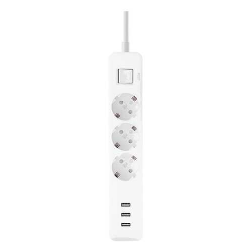 Сетевой фильтр Xiaomi Mi Power Strip, 3 розетки, 1,4 м, White в ДНС