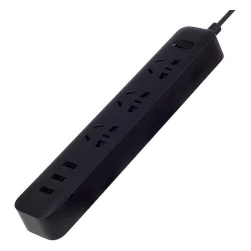 Сетевой фильтр Xiaomi Mi Power Strip, 3 розетки, 1,8 м, Black в ДНС