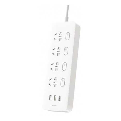 Сетевой фильтр Xiaomi Mi Power Strip, 4 розетки, 1,6 м, White в ДНС