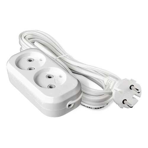 Удлинитель Jett РС-2, 2 розетки, 3 м, White в ДНС