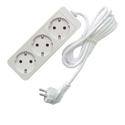 Удлинитель СОЮЗ 481S-9305, 3 розетки, 5 м, White в ДНС
