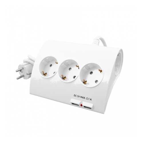 Удлинитель СТАРТ S5x1-ZDV2USB, 3 розетки, 1 м, White в ДНС