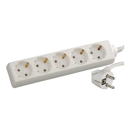 Удлинитель СВЕТОЗАР SV-55053-2, 5 розеток, 2 м, White в ДНС