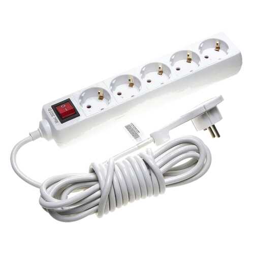Удлинитель СВЕТОЗАР SV-55055-5-C, 5 розеток, 5 м, White в ДНС