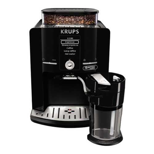 Кофемашина автоматическая Krups Quattro Force EA82F810 Black в ДНС