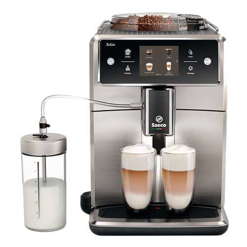 Кофемашина автоматическая Saeco Xelsis SM7685/00 Silver/Black в ДНС