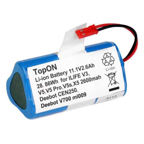 Аккумулятор TopON для робота-пылесоса Chuwi iLife V3, V5, V5 PRO, V5 в ДНС