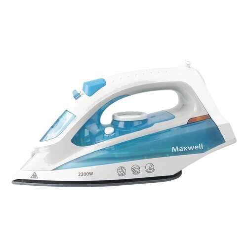 Утюг Maxwell MW-3055 White/Cyan в ДНС