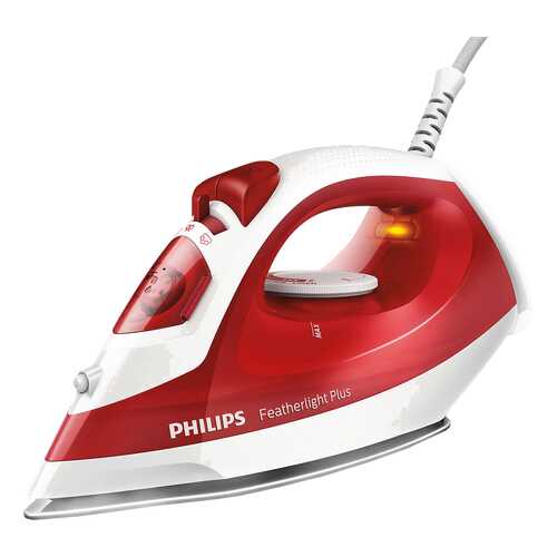 Утюг Philips Featherlight Plus GC1425/40 White/Red в ДНС