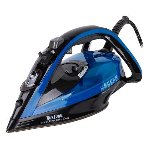 Утюг Tefal TurboPro Anti-Calc FV5648 Blue/Black в ДНС