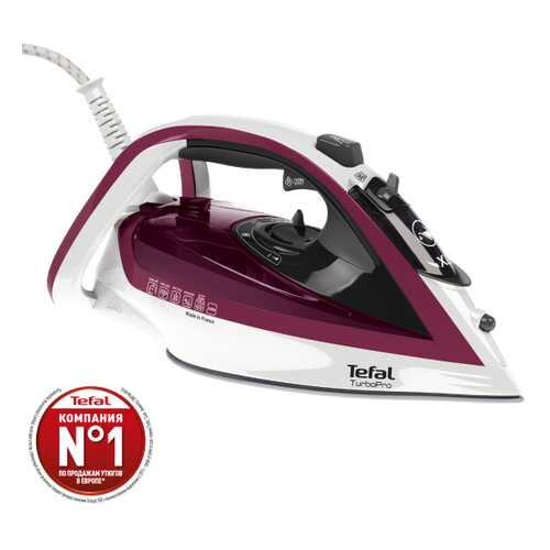 Утюг Tefal TurboPro FV5605E0 White/Red в ДНС