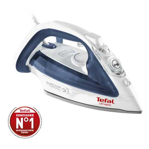 Утюг Tefal Ultragliss 4 FV4913 E0 White/Blue в ДНС