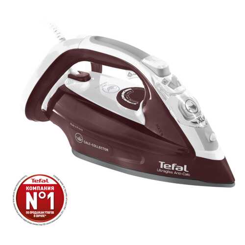 Утюг Tefal Ultragliss 4 FV4961 E0 White/Red в ДНС