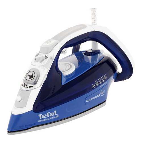 Утюг Tefal Ultragliss Anti-calc FV4964E0 White/Blue в ДНС