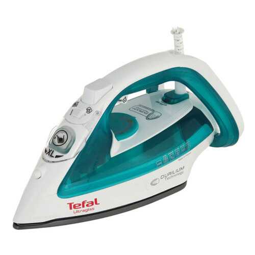 Утюг Tefal Ultragliss ECO FV4921E0 White/Cyan в ДНС