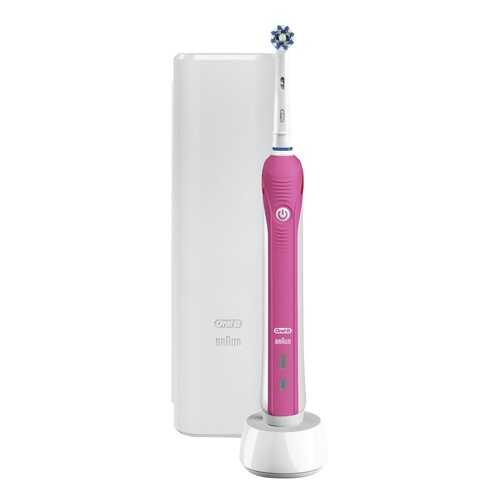 Электрическая зубная щетка Braun Oral-B Pro 2 2500 Cross Action Pink+Футляр в ДНС