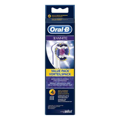 Насадка для зубной щетки Braun Oral-B EB18 3D White 3+1шт в ДНС