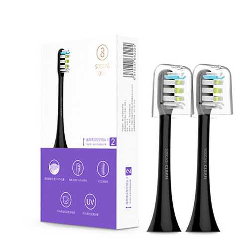 Насадка для зубной щетки Soocas Electric Sonic Toothbrush X1 / X3 Black 2 шт в ДНС