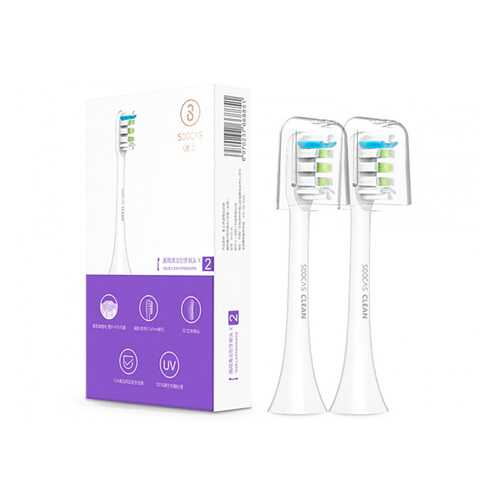 Насадка для зубной щетки Soocas Electric Sonic Toothbrush X1 / X3 White 2 шт в ДНС