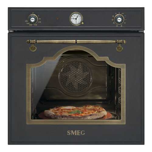 Встраиваемый электрический духовой шкаф Smeg SFP750AOPZ Black в ДНС