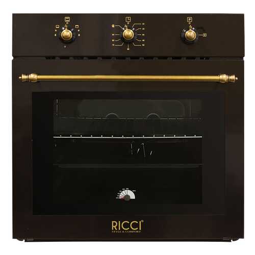 Встраиваемый газовый духовой шкаф RICCI RGO-620BR Brown в ДНС