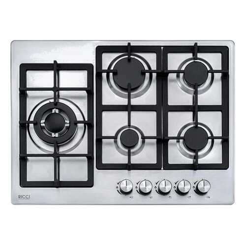 Встраиваемая газовая панель RICCI HBS5710 Silver в ДНС