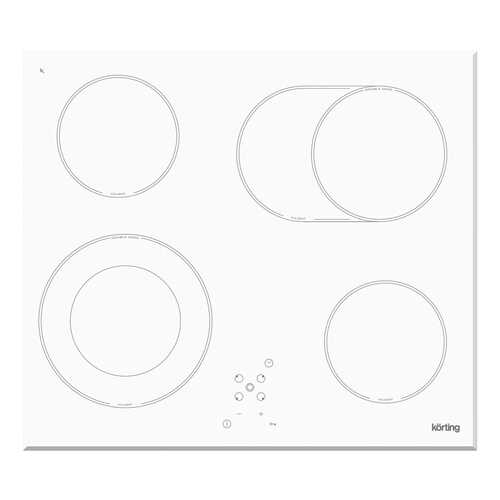 Встраиваемая варочная панель электрическая Korting HK 62051 BW White в ДНС