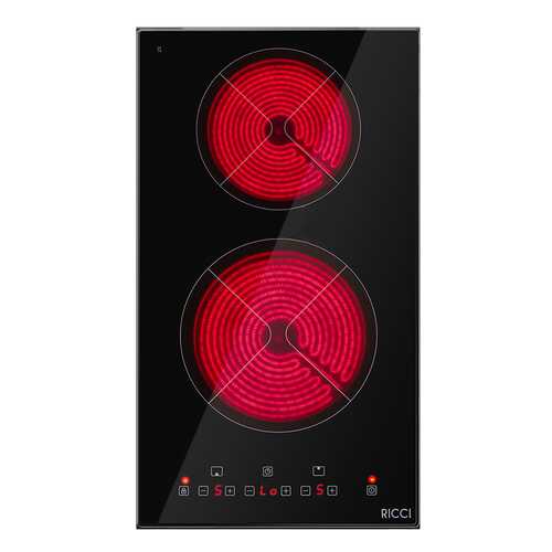 Встраиваемая варочная панель электрическая RICCI KS-T23003R Black в ДНС