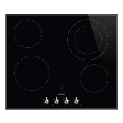Встраиваемая варочная панель электрическая Smeg SE364ETBM Black в ДНС