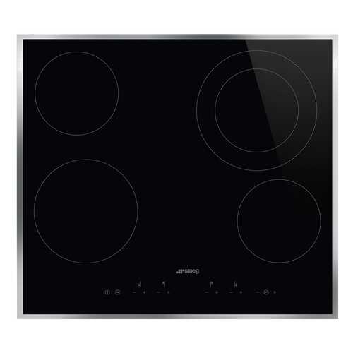Встраиваемая варочная панель электрическая Smeg SE364ETFX Black в ДНС