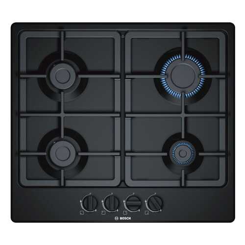 Встраиваемая варочная панель газовая Bosch PGP6B6B90R Black в ДНС
