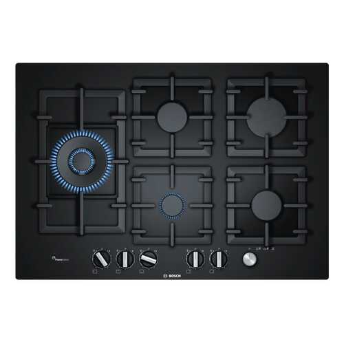 Встраиваемая варочная панель газовая Bosch PPS7A6M90 Black в ДНС