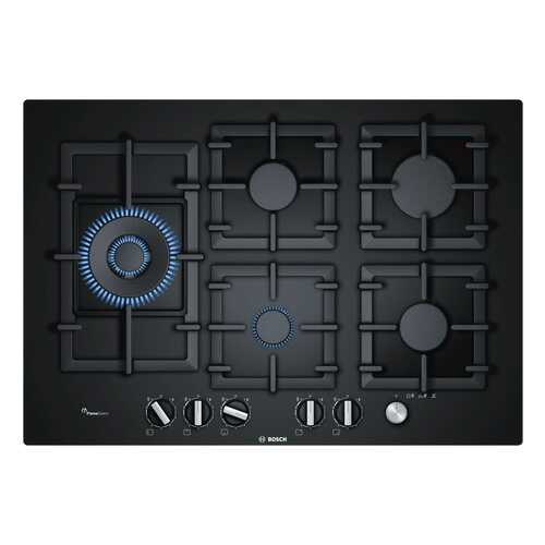 Встраиваемая варочная панель газовая Bosch PPS7A6M90R Black в ДНС